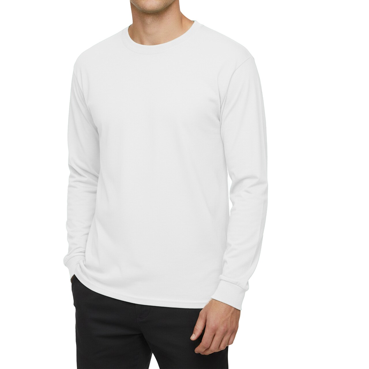 Hanes Unisex Beefy-T Long Sleeve T-Shirt for DIY Crafts, Tie-Dye, Custom Art